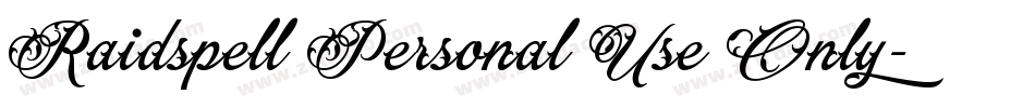 Raidspell Personal Use Only字体转换